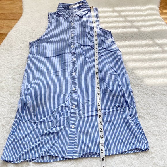 Mind Code NWOT Women's Sleeveless Stripes Tunic Shirt, Blue, Size S/L - Picture 7 of 11